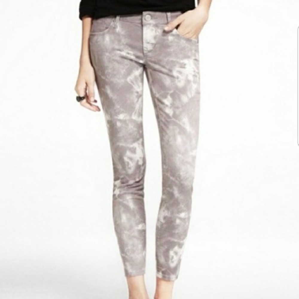 Express Jeans Stella Ankle Grey Tie Dye